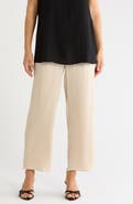 Eileen Fisher Silk Straight Ankle Pants