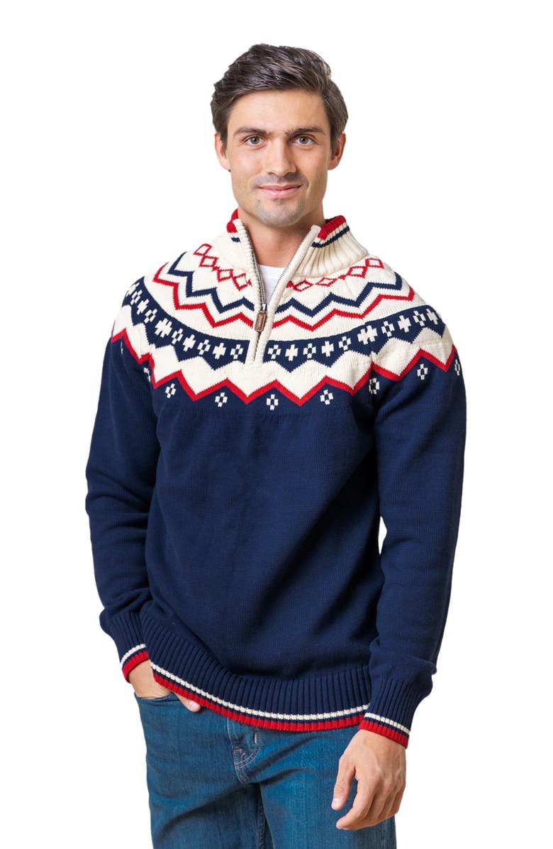 Hope & Henry Men's Organic Nordic Half Zip Sweater, Main, color,