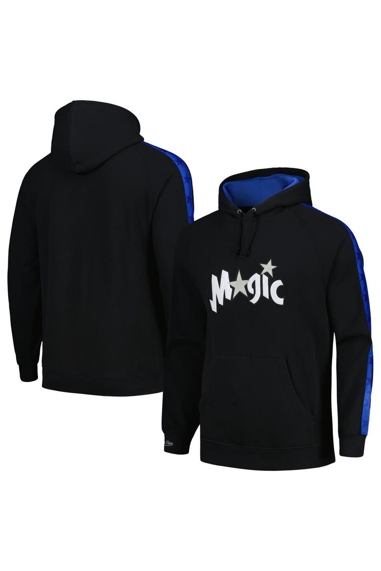 Men's Mitchell & Ness Black Orlando Magic Hardwood Classics Nights Raglan Pullover Hoodie, Main, color, Black