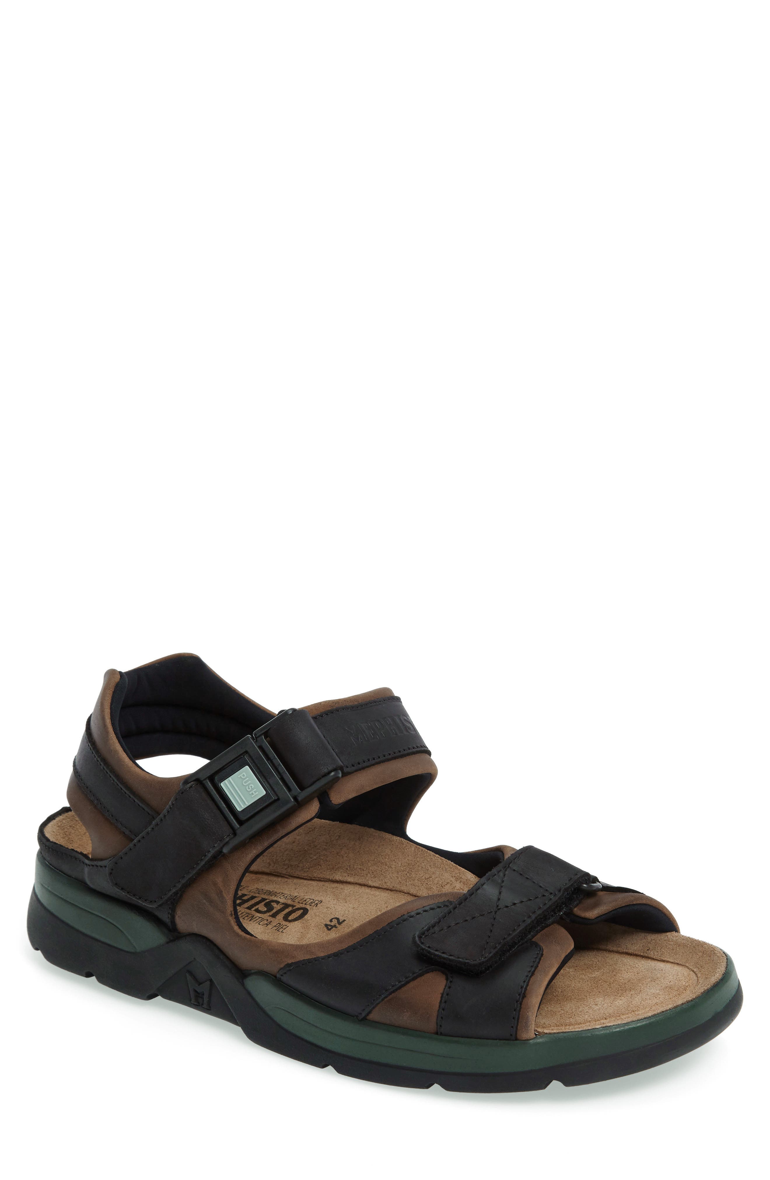 Mephisto 'Shark' Sandal, Main, color, 5751/5700 Dark Brown Sandycalf