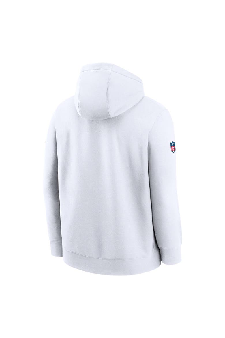 Men's Nike Los Angeles Rams Fearsome White End Drive Fleece Hoodie, Alternate, color, White