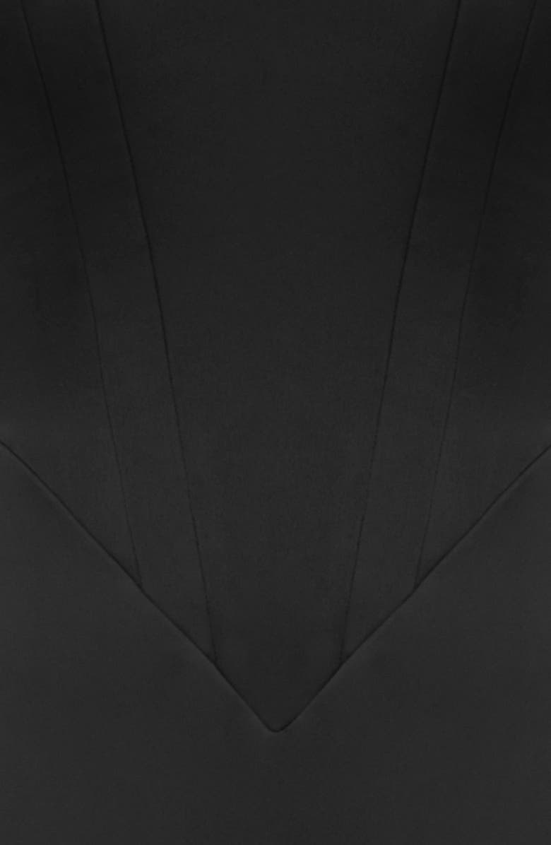 HOUSE OF CB Anais Satin Corset Midi Dress, Alternate, color, Black