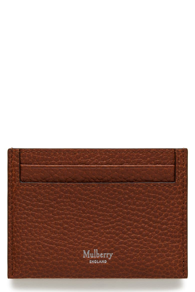 Leather Card Case, Main, color, OAK