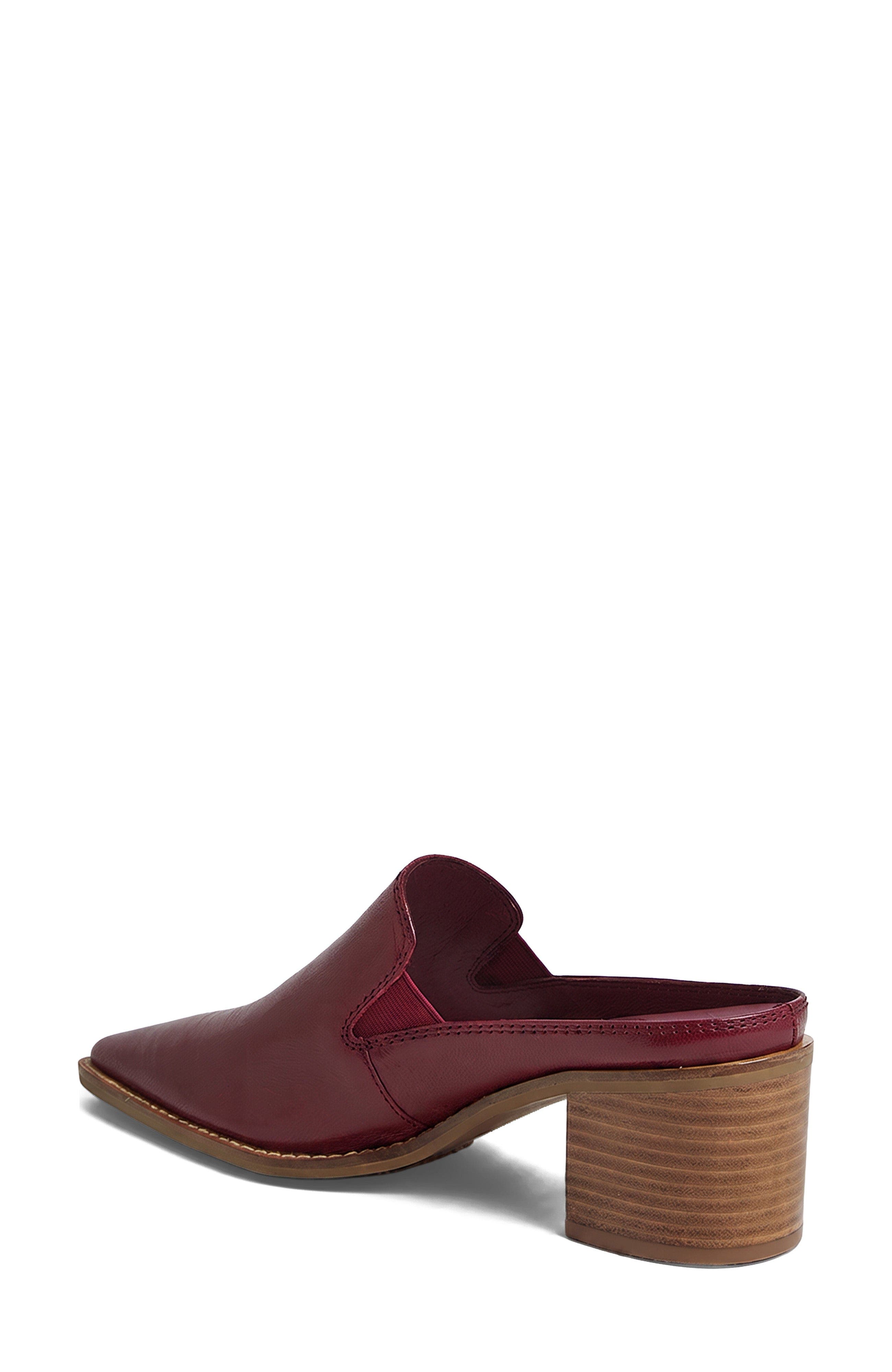 Foyal Heeled Mule, Alternate, color, Pinot Polish Leather