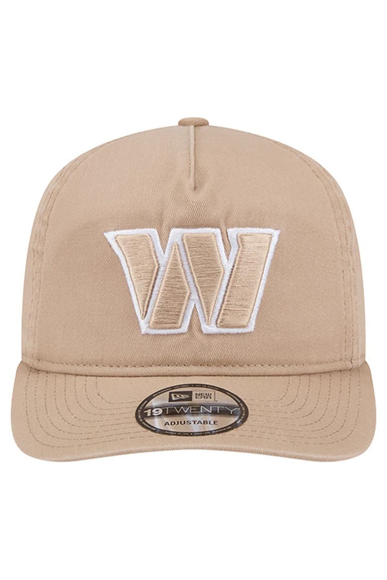 Men's New Era Tan Washington Commanders 19TWENTY Adjustable Hat, Alternate, color, Tan