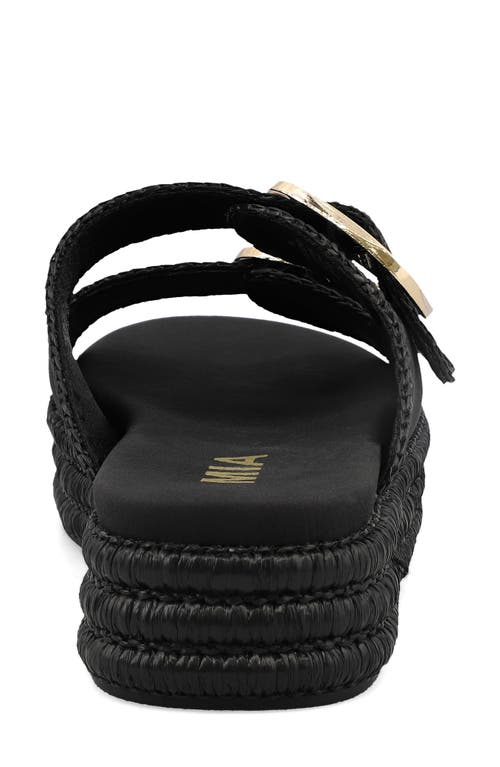 Mia Mieko Two-strap Platform Sandal In Black