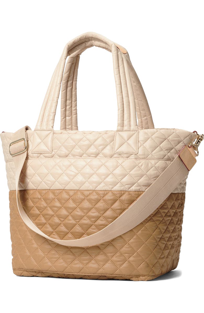 MZ Wallace Medium Metro Deluxe Tote, Alternate, color, Buff/ Caramel Colorblock