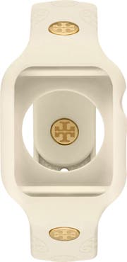 Tory Burch The T Monogram Silicone 20mm Apple Watch® Watchband, 41mm
