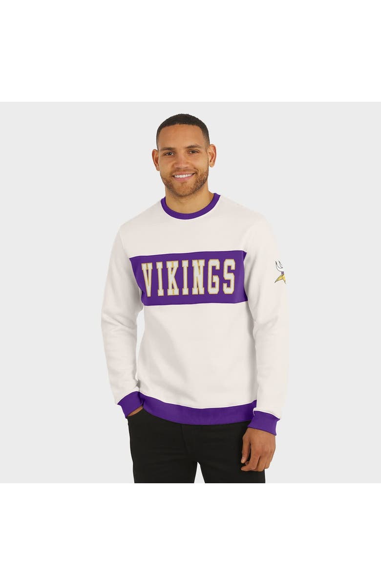 Darius Rucker Collection by Fanatics Men's Darius Rucker Collection by Fanatics  Cream Minnesota Vikings Colorblock Pullover Sweatshirt, Alternate, color, Cream