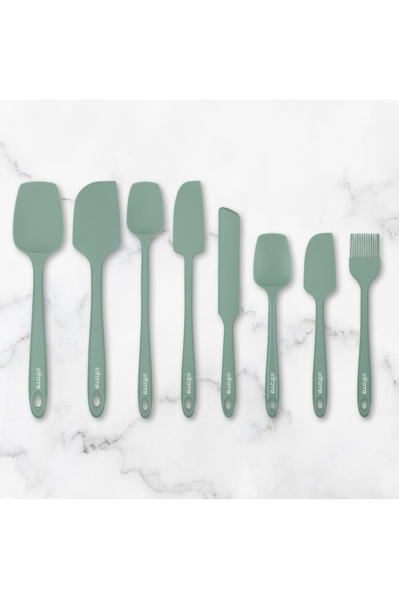 8 Piece Silicone Spatula Set, Main, color, Sage Green
