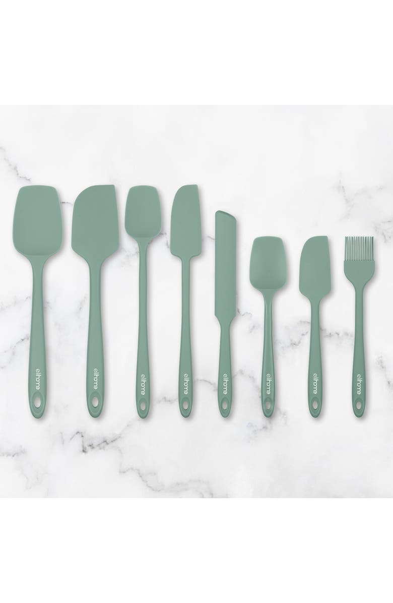 Eli Home 8 Piece Silicone Spatula Set, Main, color, Sage Green