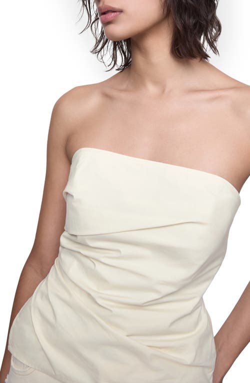 Rebecca Minkoff Anita Pleated Stretch Cotton Camisole In Chalk