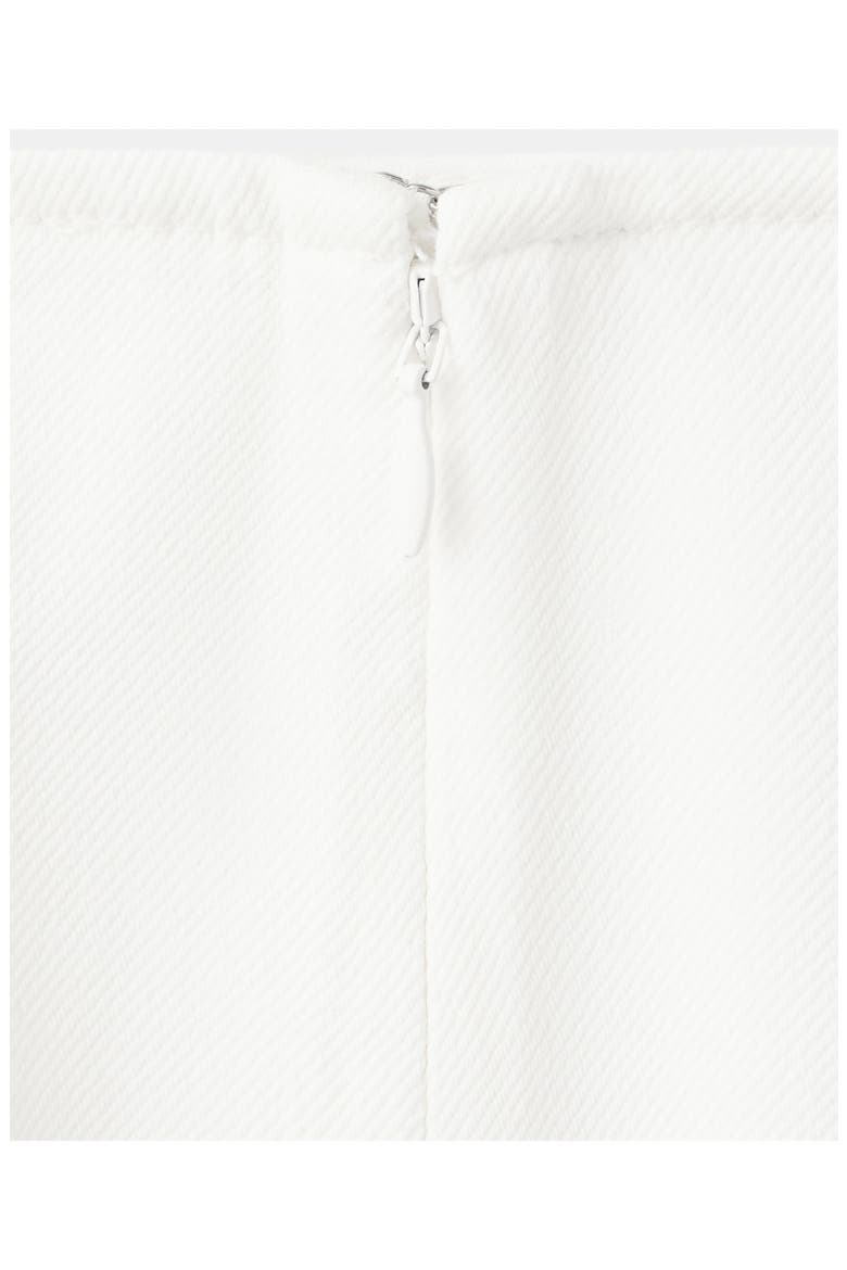 Godet Cotton Midi Skirt, Alternate, color, WHITE