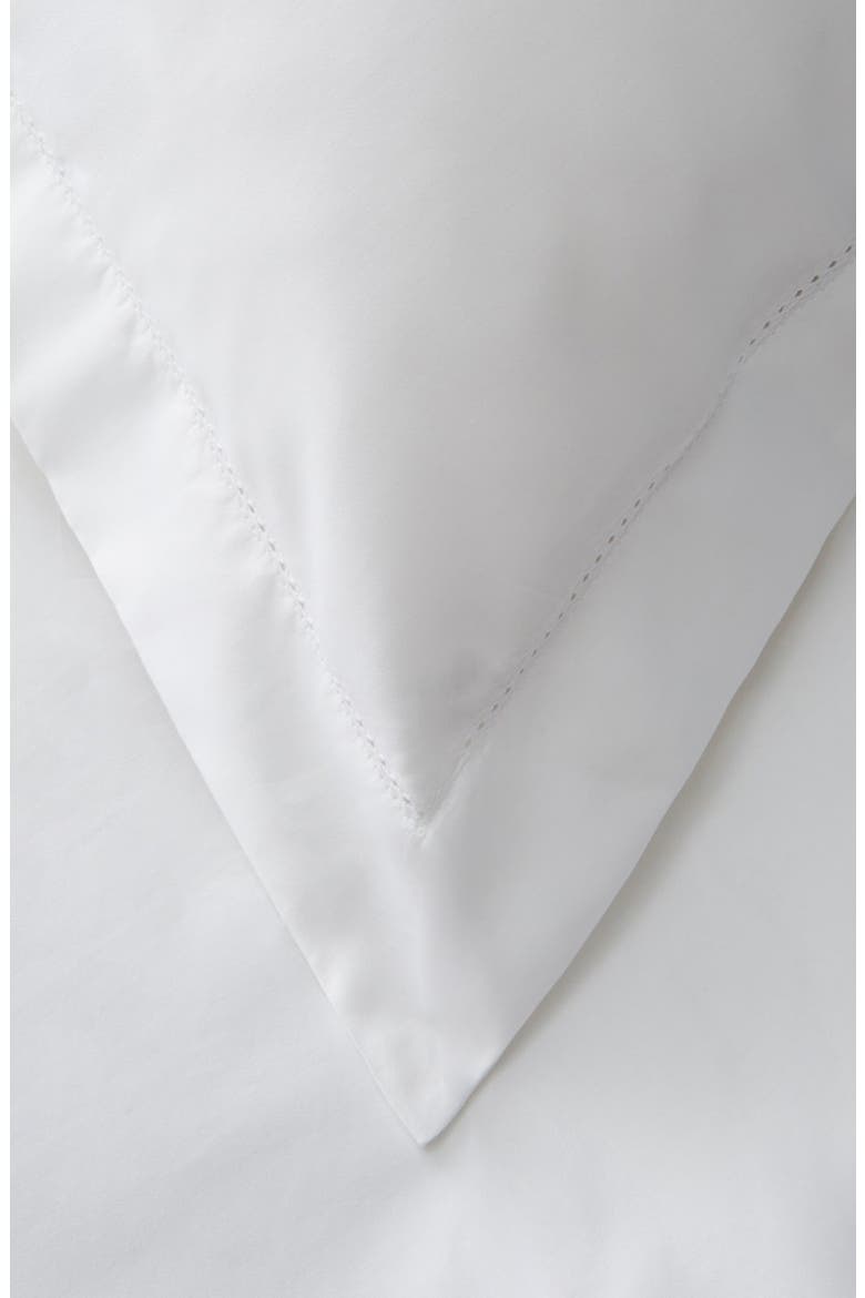 Hemstitch 600 Thread Count Duvet Set, Alternate, color, WHITE