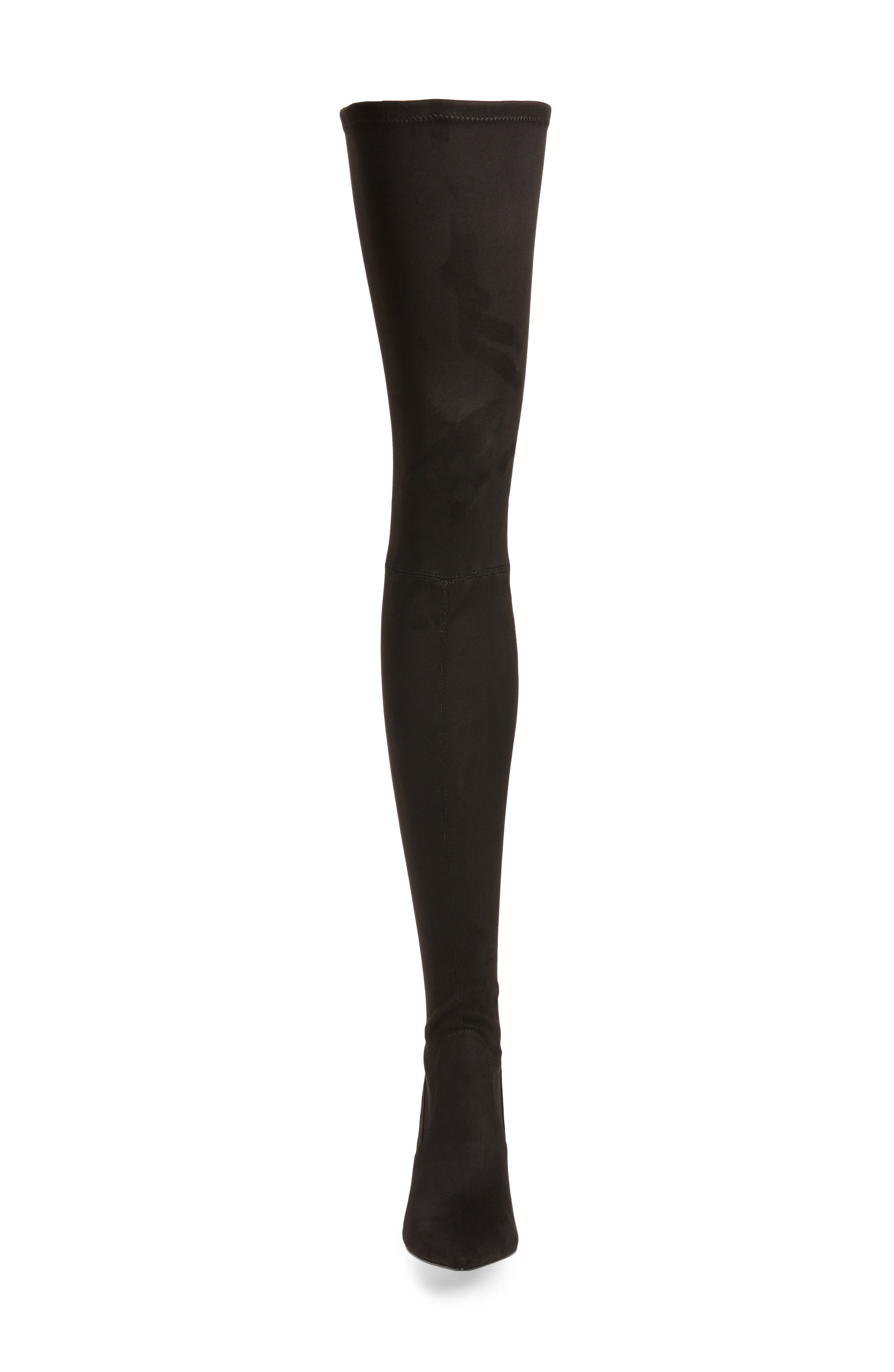 Domain Thigh High Boot, Alternate, color, BLACK
