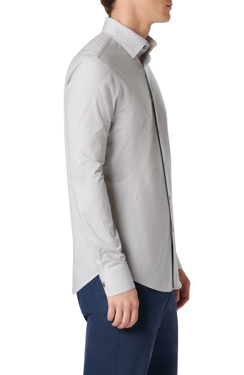 Bugatchi Jules OoohCotton<sup>®</sup> Fish Scale Print Button-Up Shirt, Alternate, color,