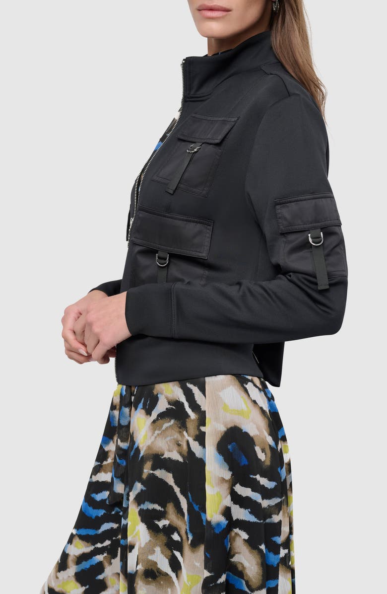 DKNY Sandwash Mixed Media Cargo Jacket, Alternate, color, 