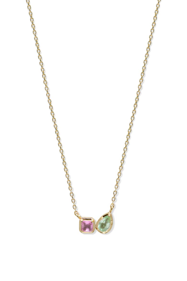 Melia Toi et Moi Pendant Necklace, Main, color, GREEN