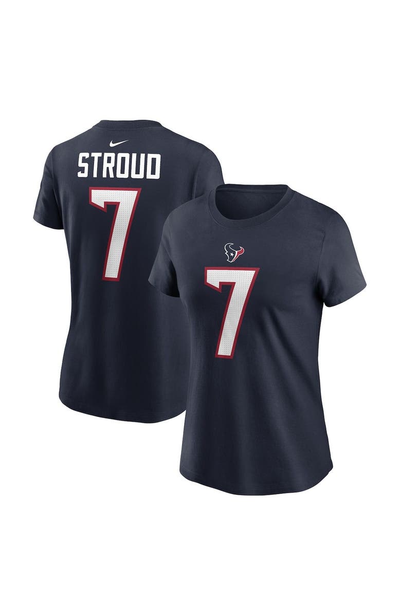 Nike Women's Nike CJ Stroud Navy Houston Texans 2023 NFL Draft First Round Pick Player Name & Number T-Shirt, Main, color, 