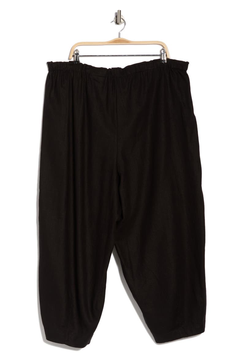 Drawstring Lantern Pants, Alternate, color, BLACK