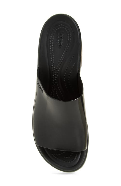 Crocs Brooklyn Platform Slide Sandal In Black