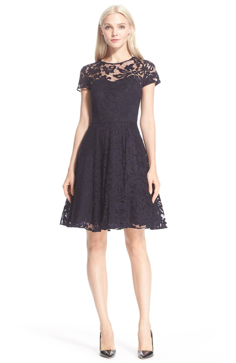 Ted Baker London 'Caree' Lace Fit & Flare Dress, Main, color, 