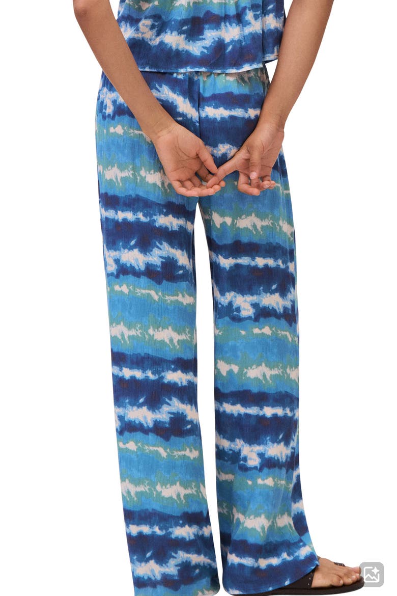 Tie Dye Drawstring Pants, Alternate, color, BLUE