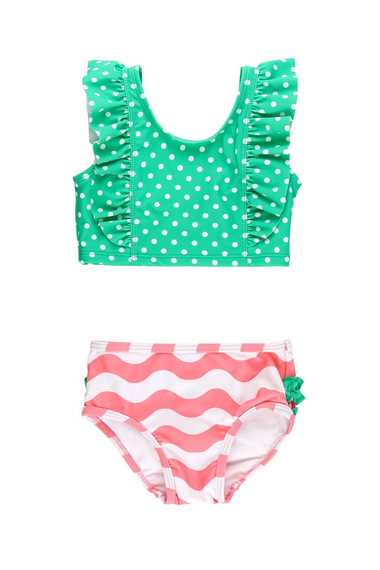 Upf50 Waterfall Tankini (little Kid), Main, color, Bubblegum Pink Wavy Stripe
