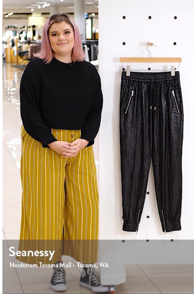Faux Leather Drape Front Pants video