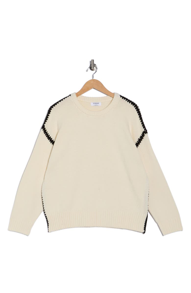 Blu Pepper Stitched Sweater, Alternate, color, Cream