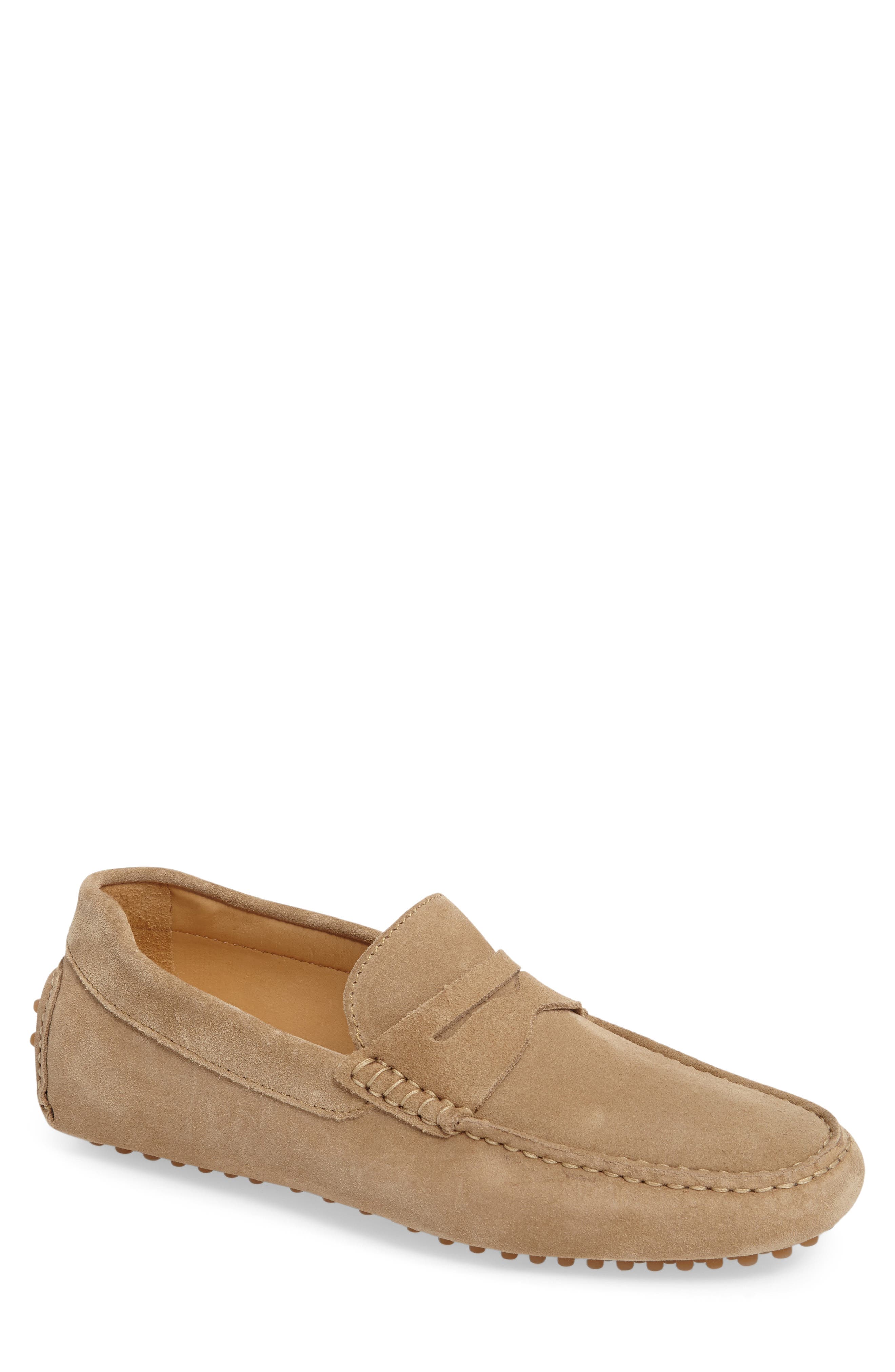 Parker Driving Shoe, Main, color, SAND SUEDE