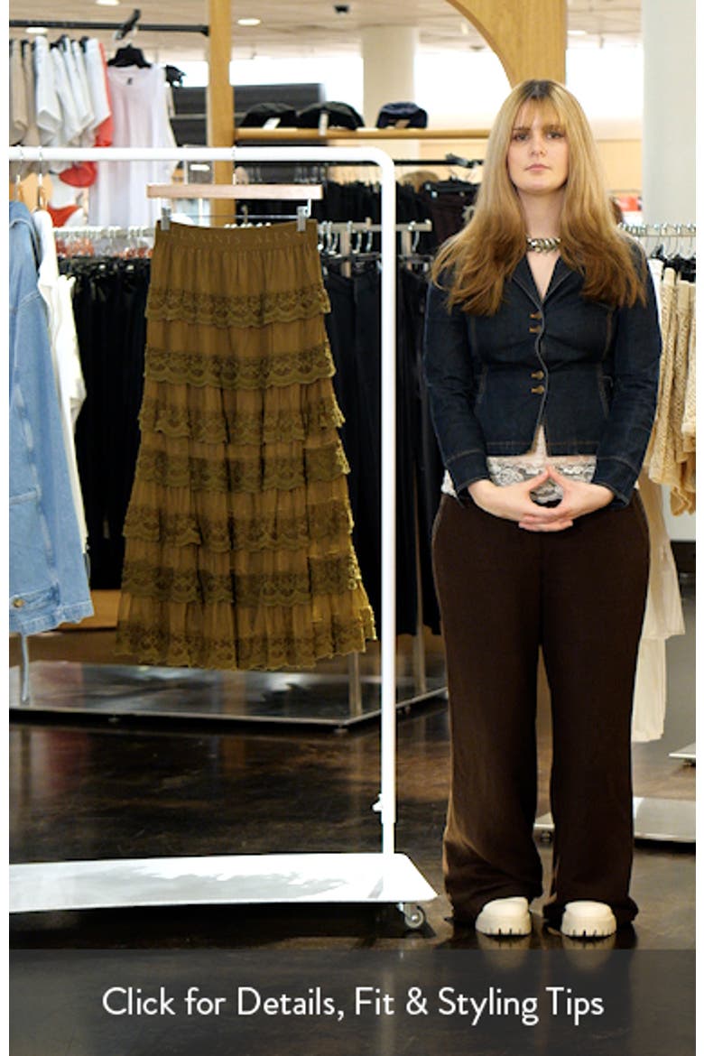 Maggie Lace Ruffle Maxi Skirt video