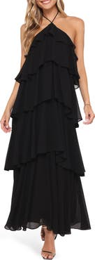 Petal & Pup Chasity Halter Neck Maxi Dress