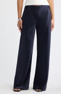 Open Edit Satin Wide Leg Pull On Pants