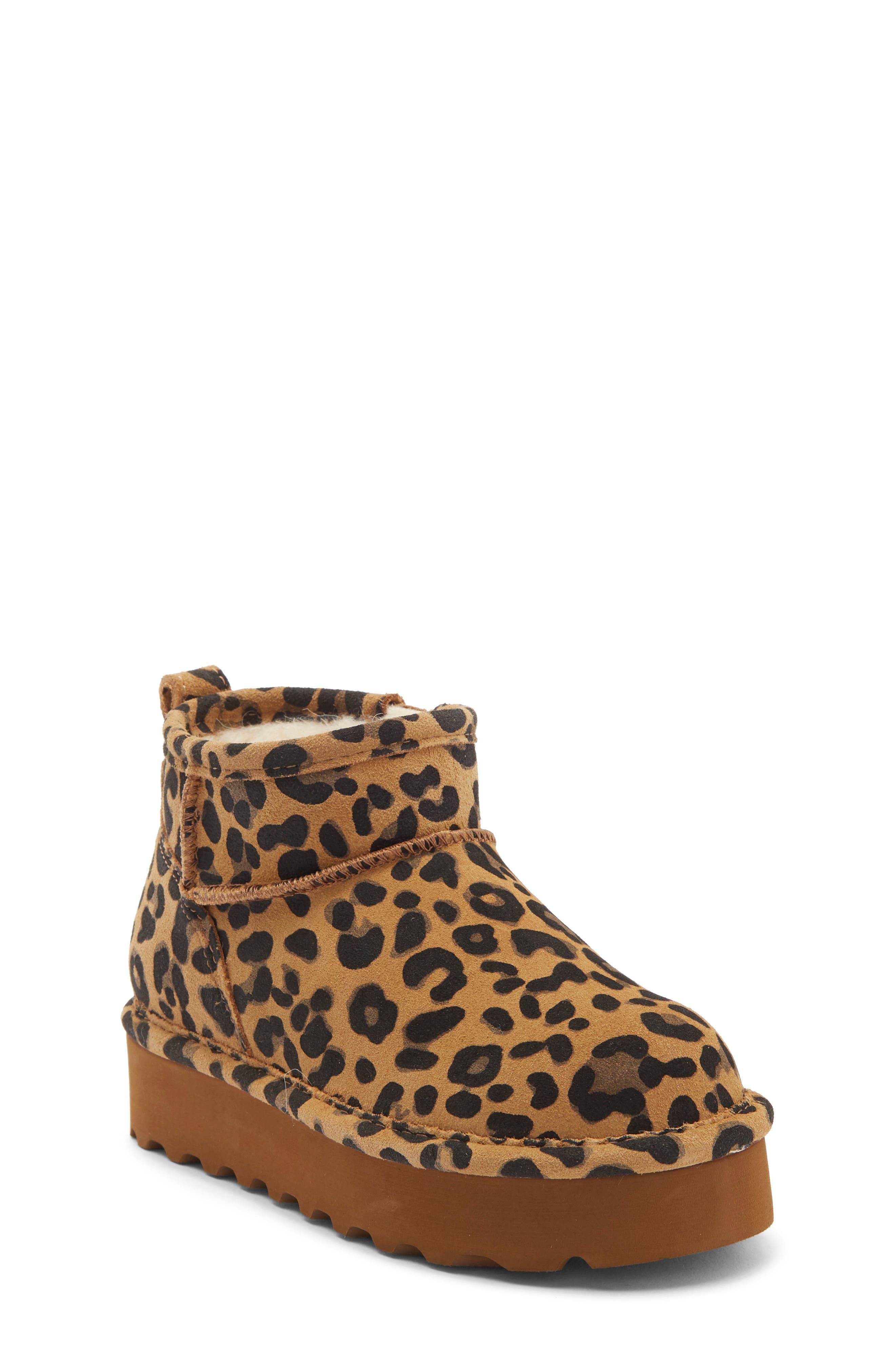 Kids' Retro Shorty Exotic Bootie, Main, color, TOBACCO LEOPARD