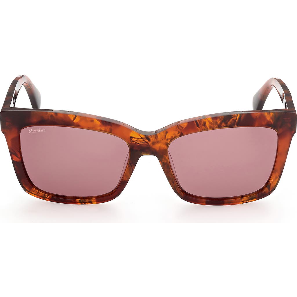 Max Mara 55mm Rectangular Sunglasses