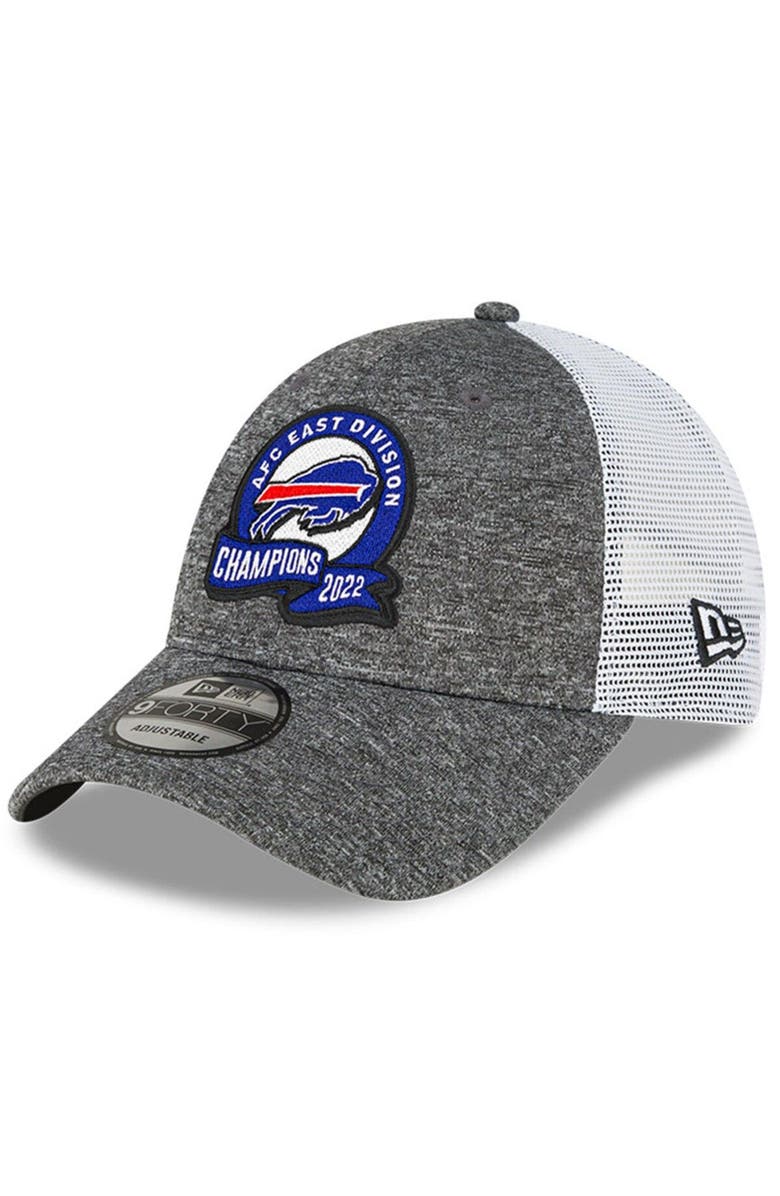 New Era Men's New Era Heather Gray Buffalo Bills 2022 AFC East Division Champions Locker Room 9FORTY Adjustable Hat, Main, color, 