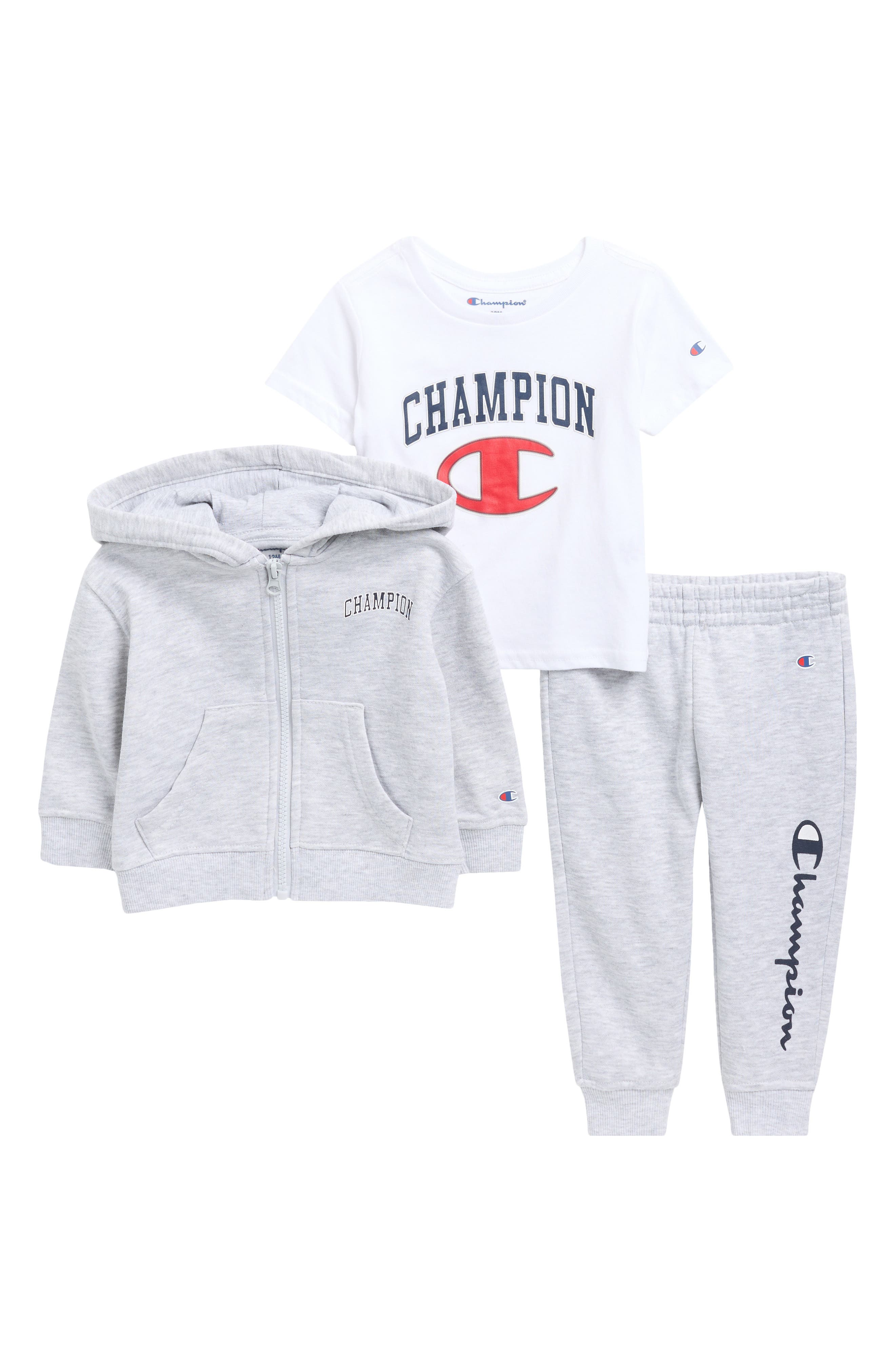 Champion T-Shirt, Hoodie & Joggers Set