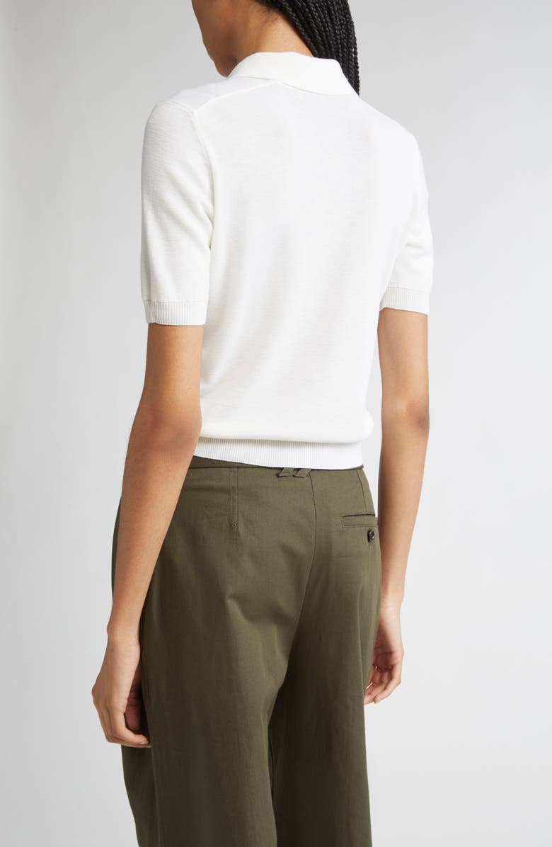 Burberry Wool Polo, Alternate, color, Chalk