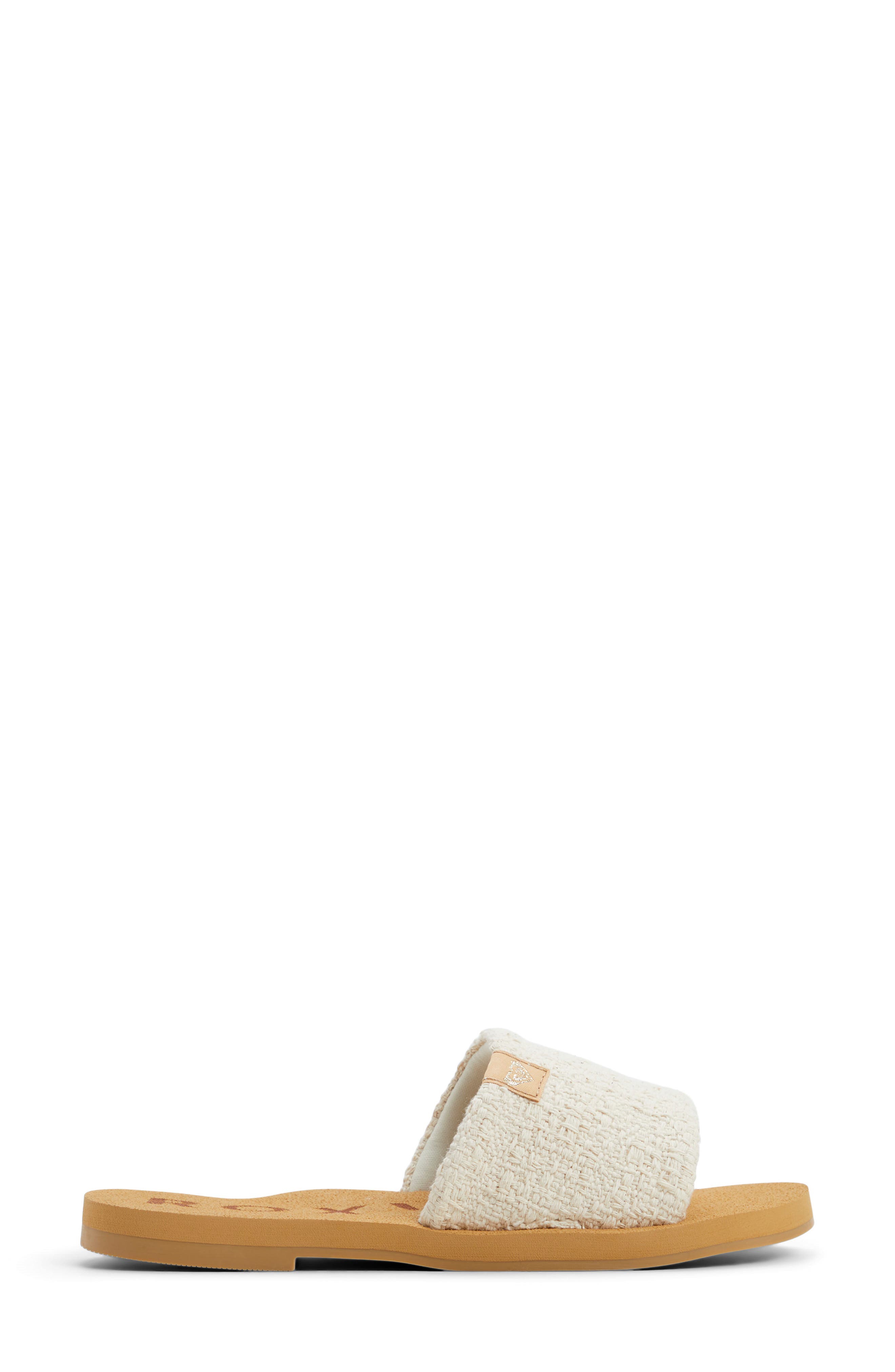 Roxy Amalfi Coast Slide Sandal, Alternate, color, Natural