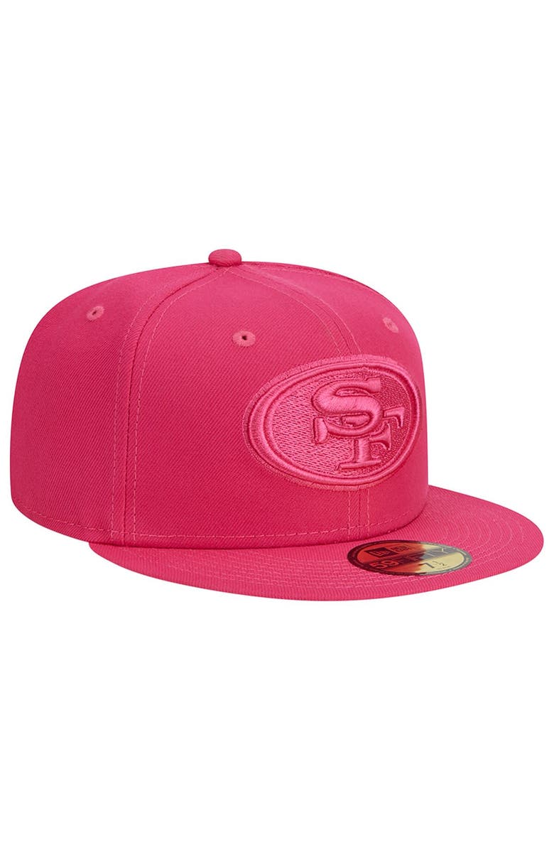 New Era Men's New Era Pink San Francisco 49ers Color Pack 59FIFTY Fitted Hat, Alternate, color, 