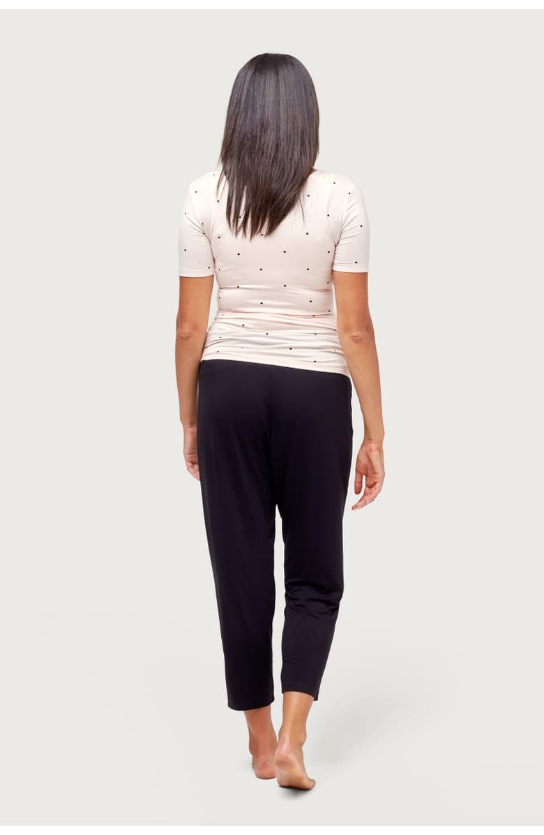 Nom Maternity Rhys Maternity & Nursing Soft PJ Tee, Alternate, color, Gardenia Dot