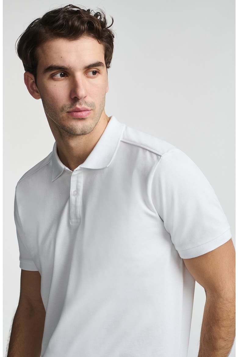 Regular Fit Stretch Cotton Polo, Alternate, color, WHITE