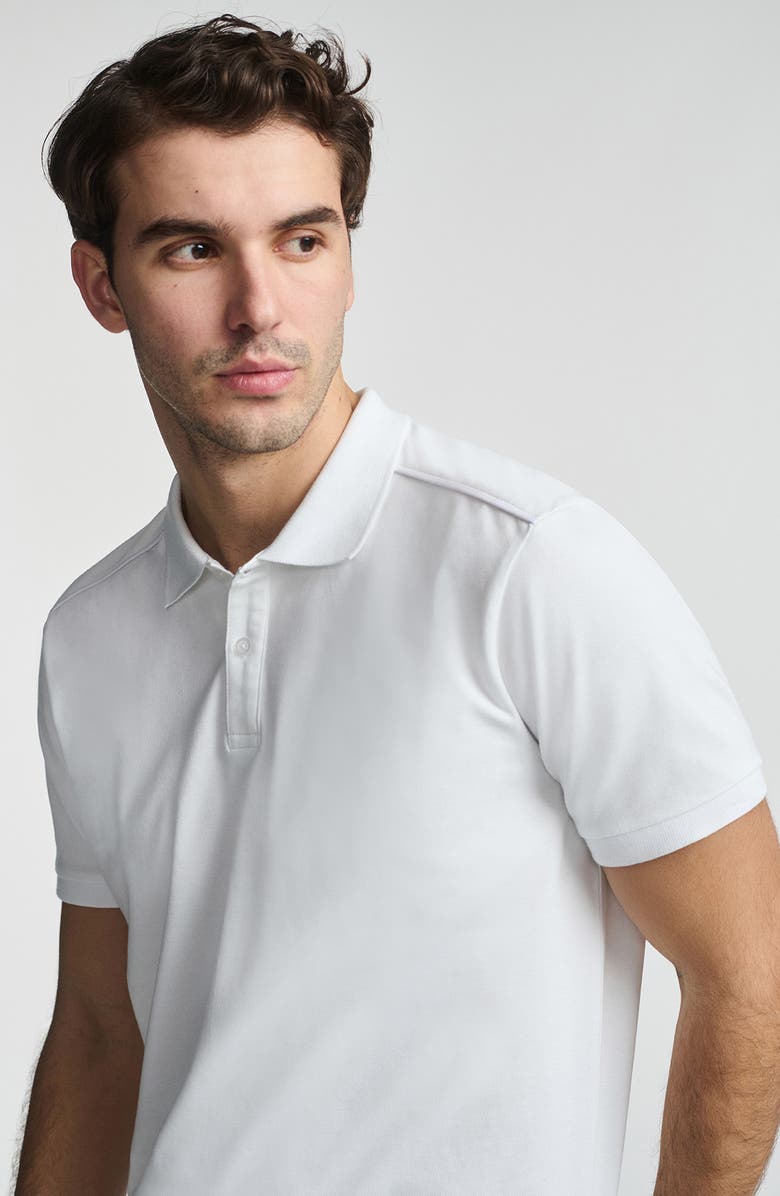 Mavi Jeans Regular Fit Stretch Cotton Polo, Alternate, color, White