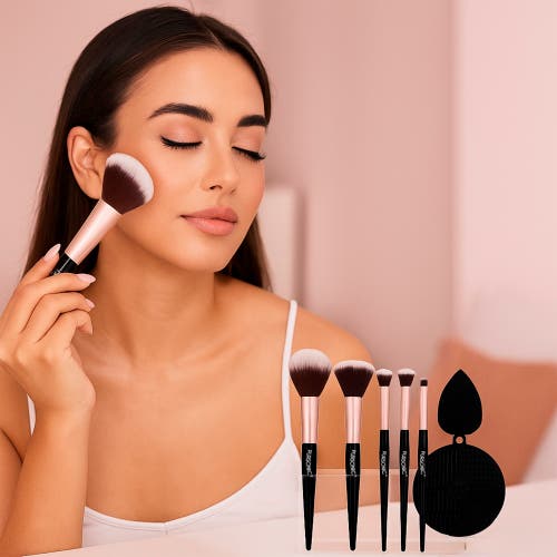Pursonic Complete Glam 7-piece Makeup Brush Set In Black
