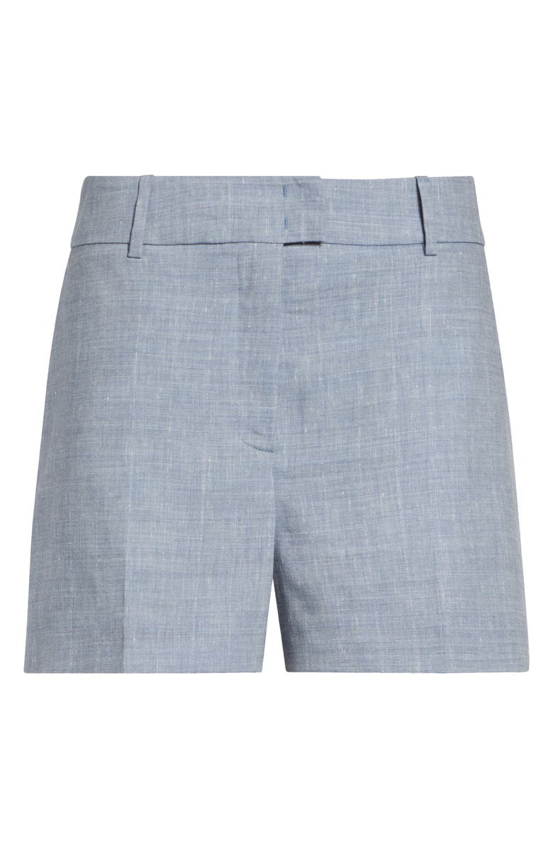 Eleventy Linen & Wool Chambray Shorts, Alternate, color,
