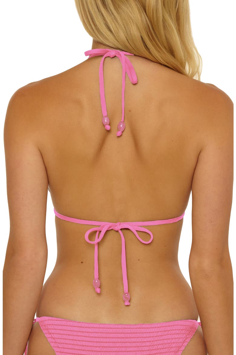 Maza Triangle Bikini Top, Alternate, color, ROSY