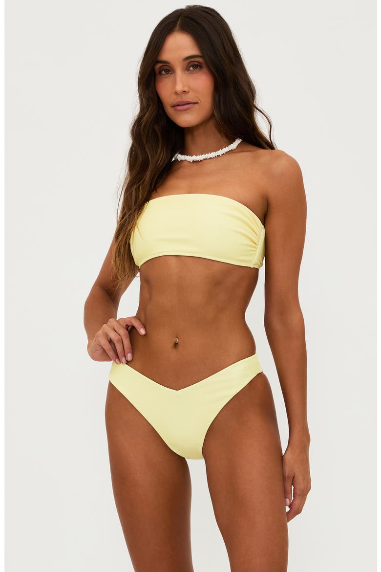 Vanessa High Cut Bikini Bottoms, Alternate, color, BUTTER BLO