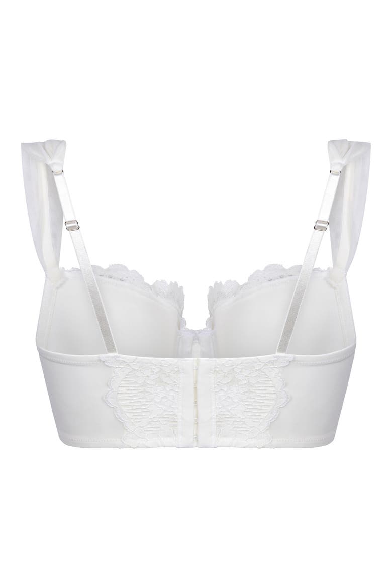 Whitney Padded Underwire Longline Bra, Alternate, color, SNOW WHITE