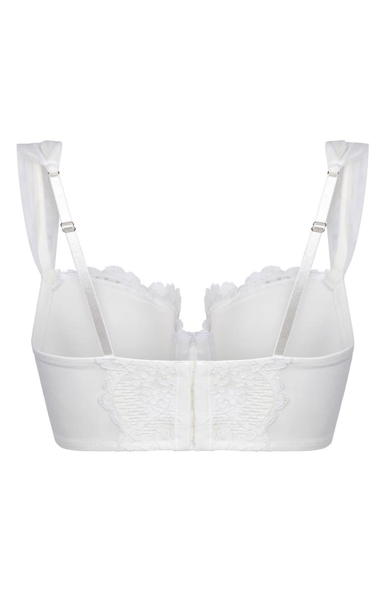 Hunkemöller Whitney Padded Underwire Longline Bra, Alternate, color, Snow White